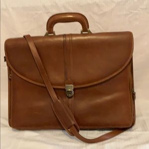 Vintage leather briefcase / satchel